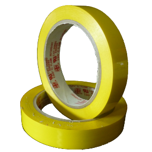 MY91-Yellow-Adhesive-Polyester-Electrical-Insulation-Tape-Rolls-Stacked