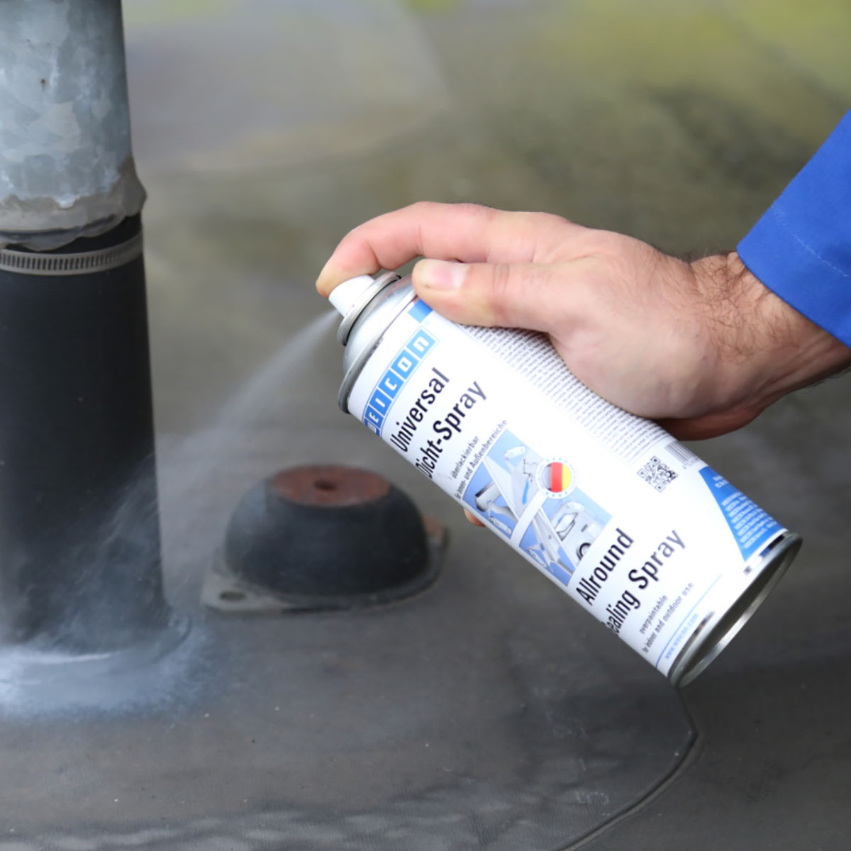 Seal Pitting, Pipe Joins, Gutters, Windows with our new All-Round Sealing Spray