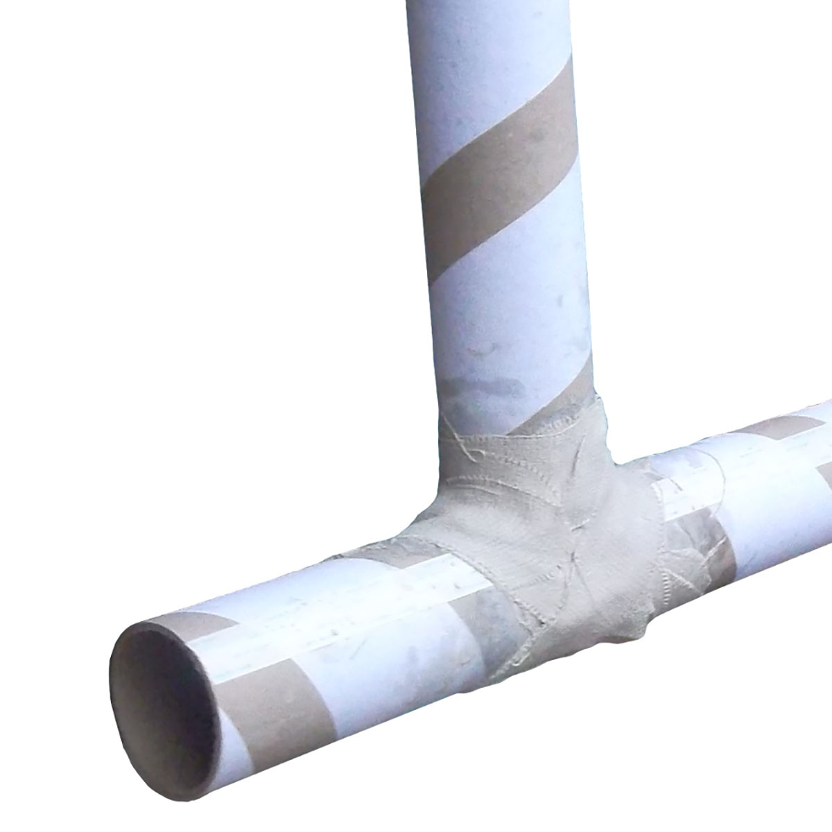 Rewettable Fibreglass Cloth Applied to Cardboard Tubes as Example